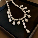 GemChic naiste peen veetilk, tsirkoonp&auml;rl kaelakee, moodne rangluukett s&uuml;nnip&auml;evaks j&otilde;uluehteid