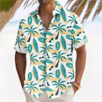 Hawaii s&auml;rk meestele, meeste vintage n&ouml;&ouml;pidega keeglis&auml;rgid l&uuml;hikeste varrukatega suvine rannas&auml;rk M