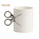 K&auml;&auml;rk&auml;epidemega keraamiline tass 350 ml uudne juuksuri juuksuri tee kohvikruus kingitus v&auml;rvilise glasuuriga k&auml;sit&ouml;&ouml;tass valge