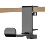 Alumiiniumist k&otilde;rvaklappide alus konkspeakomplektide hoidik kokkupandav lauaklamber m&auml;nguarvuti ruumi s&auml;&auml;stmiseks (Must h&otilde;be) h&otilde;be