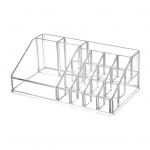 Storage Box Clear Makeup Organiser Vastupidavad v&otilde;rede disainiga kosmeetikatoodete hoiukarp huulepulga silmapliiatsi meigipintsli jaoks puhas