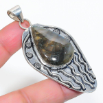 Natural Labradorite Gemstone 925 Sterling Silver Jewelry Pendant 2.84 g1p14