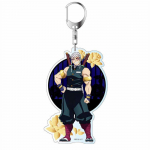 Demon Slayeri Q versiooni v&otilde;tmehoidja akr&uuml;&uuml;list kahepoolne ripats, millel on Inosuke, Tanjiro, Mizuko ja Butterfly Ninja.