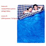 Paarile t&auml;iskasvanutele m&otilde;eldud flanellist &uuml;mbrik puuvillane magamiskott, talvine sooja- ja k&uuml;lmakindel paksendatud kaasaskantav telk, puhkelaagri tekk