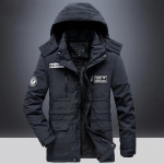 WTEMPO Meeste talvine s&otilde;jav&auml;ejope br&auml;ndi kvaliteet tuulepluus, soe v&auml;lifliisvoodriga mantel vabaaja &otilde;huke taktikaline mantel meeste parkad M must