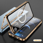 360&deg; magnetiline Magsafe &uuml;mbris iPhone 16 15 14 13 12 Pro Max Plus jaoks alumiiniumsulamist HD-klaasist t&auml;isekraaniga suletud metallist kaitsekate For iPhone 16