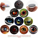 Eyeball Time Gem Glass Patch Crystal Soft magnetic k&uuml;lmikumagnet 25 mm, Eye 2-B250
