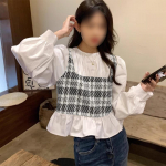 VONDA naiste s&uuml;gisese &uuml;markaela v&otilde;ltsitud kaheosalised ruudulised pikkade varrukatega pluusid S roosa