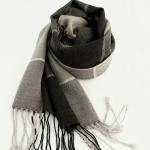 S&uuml;gis- ja talvine &auml;rimeeste ruuduline villane sall, Briti stiilis soe sall, kalasaba sall 180 hall