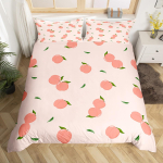 Puuviljapildiga tekikott komplekt Kuninganna suurus Roosa &Otilde;un Voodipesu komplekt Suvine Puuviljakunst Tekikate Mikrokiud Kawaii Tekikate EU Single(135x200cm) yellow
