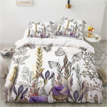 Luksuslik 3D voodipesukomplekt Euroopa kaheinimesevoodi jaoks Tekikottide komplekt Voodipesu Mugav tekk/tekikott Voodikomplekt P&otilde;hjamaade v&auml;rv 135x200cm 2pcs