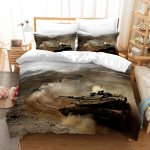 Tanki tekikottide komplekt, s&otilde;jateemaline lohukate lastele poistele, teismelistele meestele, sisekujundusega pol&uuml;estrist voodikate padjap&uuml;&uuml;riga 180x210cm 3pcs