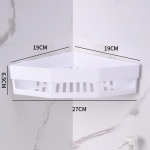 Vannitoa panipaik ilma puuriiulideta seinakinnitus nurgariiul du&scaron;ihoidik WC-&scaron;ampooni hoidja jaoks Vannitoatarvikud valge