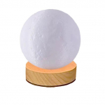 RGB 3D Kuu USB &ouml;&ouml;lampide juhtimine 3 v&auml;rvi juhtmega LED laualamp Lunar warm light