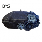 Naiste Maalija M&uuml;ts 3D Roos Decor Kauboi Kunstnik M&uuml;ts K&otilde;igil aastaaegadel Teksam&uuml;ts Reguleeritav Pea Olukord Igap&auml;evane Kandmine Erijuhtudel Peakatted tumesinine v&auml;rv