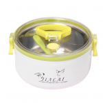 Kaasaskantav &uuml;mmargune roostevabast terasest Bento konteiner lekkekindel kaanega toit roheline