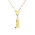 LEA &; ARTHUR - Laste ripats GIRAFFE motiiv - kollane kuld - laste ehted