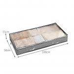 Queen voodi hoiukoti all Puuvillane lina kokkuklapitavad riided tekk Niiskuskindel vahend koos kattega voodialuse hoiukastiga hall