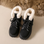 Talvised paksendatud pehmed lumesaapad naistele, mood, lambavillast patchwork platvormiga pahkluusaapad, mis hoiavad soojad paeltega puuvillased kingad 35