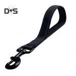 L&uuml;hike jalutusrihm 12-tolline koerte liiklusrihm polsterdatud k&auml;epidemega, vastupidav nailonist veok&ouml;is k&otilde;ndimise treenimiseks must