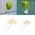 4 tk Linnud Papagoid Puuviljakahvel Lemmikloomatarbed Plastikust toiduhoidja, mis toitub puurist lemmikloomatarvetest 3.5x1.4cm