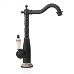 Tuqiu valamusegisti Antiikpronksist vannitoasegisti Tekile paigaldatav must kraanikauss Kuum ja k&uuml;lm Kroomitud kraanikauss Kraan Messing materjal must