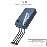 12*18650 DIY toitepanga alus C-t&uuml;&uuml;pi mikro-USB-kaabliga taskulamp Fast Power Bank Case 18650 akuhoidja laadimiskarbi kest Normal version must