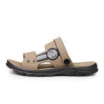 Moodsad ortopeedilised sandaalid meestele Mugavad suvejalatsid Meeste rannasandaalid Br&auml;ndi Meeste vabaajajalatsid Flip Flops Nahast tossud Meeste sussid 40 beež