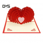 3D-s&uuml;dame h&uuml;pikkaart s&otilde;brap&auml;eva &otilde;nnitluskaart Automaatne h&uuml;pikaknaarmastuskaart emadep&auml;eva aastap&auml;eva kingituseks 10x15cm