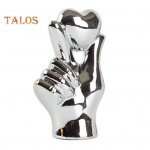 1/2 tk armastuse s&uuml;damežest kujuke, mis hoiab s&uuml;dant, k&auml;si, keraamiline kuju, skulptuur kodukontori pulmapeo t&ouml;&ouml;laua kaunistus A kuldne