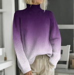 J&otilde;ulud naiste kampsunid kootud kampsun armas s&auml;rk s&uuml;gise kaelusega pullover Topid S lilla