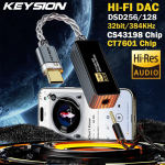 KEYSION 384kHz DSD256 CS43198+CT7601 Kaasaskantav USB DAC Heli HiFi Dekooder K&otilde;rvaklappide V&otilde;imendi 3.5mm Pistik Android iOS Mac Win10 jaoks hall v&auml;rv