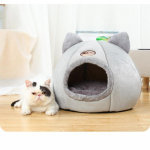 Kinnine &uuml;mmargune pl&uuml;&uuml;sist lemmikloomapesa Armas ja mugav talvine soe kassi- ja koerapesa M（33*33*33cm）