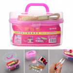 &Otilde;mbluskomplektid DIY Multifunktsionaalne &Otilde;mbluskasti Komplekt K&auml;sitsi Tepimiseks &Otilde;mblemiseks Tikandiniit &Otilde;mblustarvikud &Otilde;mbluskomplektid helehall v&auml;rv