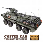 2024 Uus Teise maailmas&otilde;ja s&otilde;jaline seeria Kaheksarattaline raskelt soomustatud s&otilde;iduki kokkupandav m&auml;nguasi ehitusklotsid Kukkumiskindel materjal Mudel Poisi kingitus