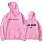 Lana del rey Pretty When You Cry Merch Hupparid Unisex Huppariga Dressipluus Vabaaja R&otilde;ivad 4XL pink