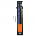 Nailonist 2-osaline kellarihm, elastne 24 mm asendusrandmepael, reguleeritav kellarihm HR Baro jaoks Black Rainbow