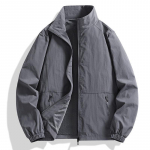 Suures suuruses meeste kaelusega jakk &ndash; kevad/s&uuml;gis keskealine vabaaja mantel 5XL