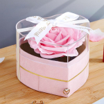 1 tk s&uuml;damekujuline roosi kinkekarp, l&auml;bipaistev s&otilde;rmuskast, romantiline s&uuml;nnip&auml;evakarp luksuslik kingitus aastap&auml;evaks 1pc roosa