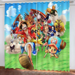One Piece J&otilde;ulukingitused Koomiksitr&uuml;kiga Kodukaunistus Elutuba Magamistuba Kardinad Pimenduskardinatele K&ouml;&ouml;gitarvikud 100x140cm