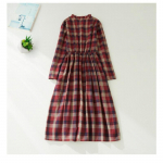 S&uuml;gis Plus Retro v&ouml;&ouml;kohaga salendav paeltega &uuml;lespoole suunatud keskmise pikkusega ruuduline kleit naistele vabaajakleitidele 2XL punane