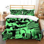Green Day ' AMERICAN IDIOT Voodipesukomplekt &Uuml;hekohaline Kaksik T&auml;issuuruses Kuninganna Kuningsuuruses Voodikomplekt T&auml;iskasvanu Laps Magamistuba Tekikoti Komplektid Voodilina Komplekt 155X220cm-3pcs