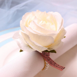 6 TK Salvr&auml;tikuklamber Loov P&auml;rl Roos Salvr&auml;tikur&otilde;ngas Pulmapeo Dekoratsioon Serviettpannal Hotelli Lauakaunistused Kaunistused