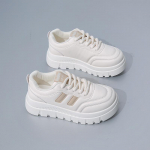 Vabaaja jalutusk&auml;igukingad naistele Mugavad PU-nahast paeltega paksu platvormiga tossud Libisemiskindlad tennised Naiste hingavad jooksujalatsid 35