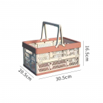 1 tk kokkupandav pastell hoiukorv, suur kokkupandav k&auml;epidemega hoiukarp k&ouml;&ouml;gi, elutoa ja t&ouml;&ouml;laua jaoks 30.5*20.5*16.5cm