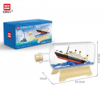 Uued Mikro Tellised Mini Ehitusplokkide Komplektid Ehitus Teemant DIY Mudel Triivpudeli M&auml;nguasjad RMS Titanic &Uuml;ks T&uuml;kk Piraadilaev