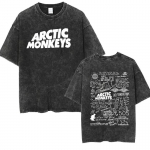 Retro Rock Arctic Monkeys Muusikaalbumi Graafiline T-s&auml;rk Meeste Vintage Pesuga &Uuml;lem&otilde;&otilde;duline L&uuml;hikeste Varrukatega T-s&auml;rk M