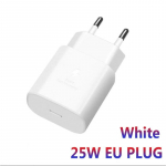 25w laadija &uuml;likiire laadimisadapter USB-t&uuml;&uuml;pi C PD PPS jaoks Samsung Galaxy S22 S21 A55 A54 A35 A06 A16 A26 A36 A56 Note 20 Z Flip 6 Fold6 EU valge