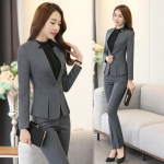 Naiste professionaalne kolmeosaline &uuml;likond: Vest, seelik ja p&uuml;ksid vastuv&otilde;tulaua v&otilde;i salongi jaoks XL