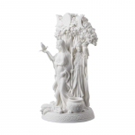 Kolmikjumalanna skulptuur keldi p&uuml;ha kuu Kolmikjumalanna emaneitsi kroon elupuu all kuju Hecate Brigide Decor Aiaskulptuur valge